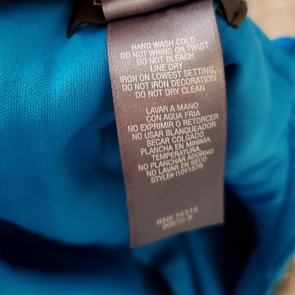 Bisou Bisou teal blue adjustable straps dress 14 - Picture 7 of 8